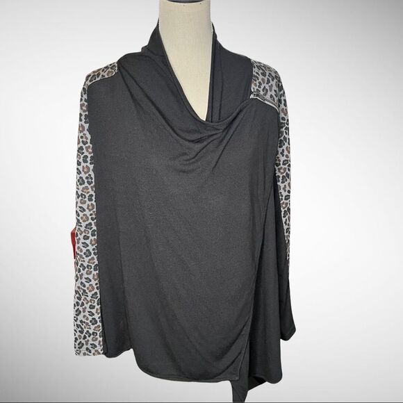 DG2 by Diane Gilman Knit Drape-Front Easy Jacket - 715-332 HSN Medium - Picture 3 of 10